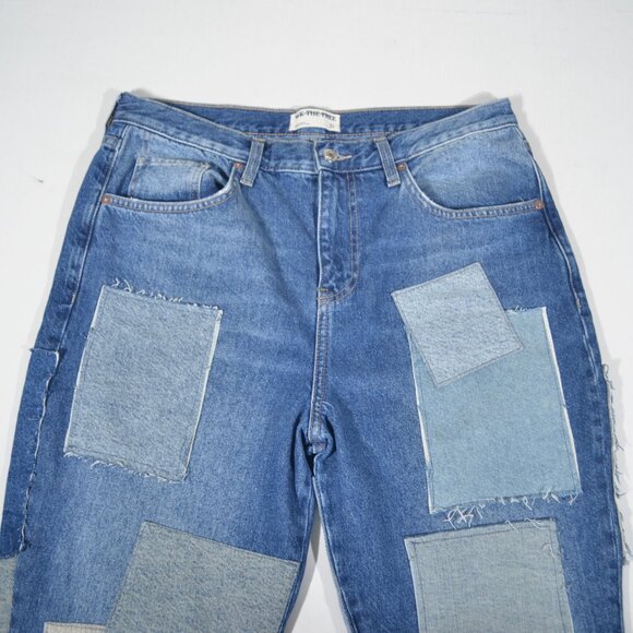 NEW FREE PEOPLE BARE WITH ME PATCHWORK JEANS, SZ 31 - Picture 8 of 14